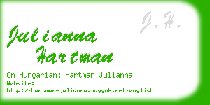 julianna hartman business card